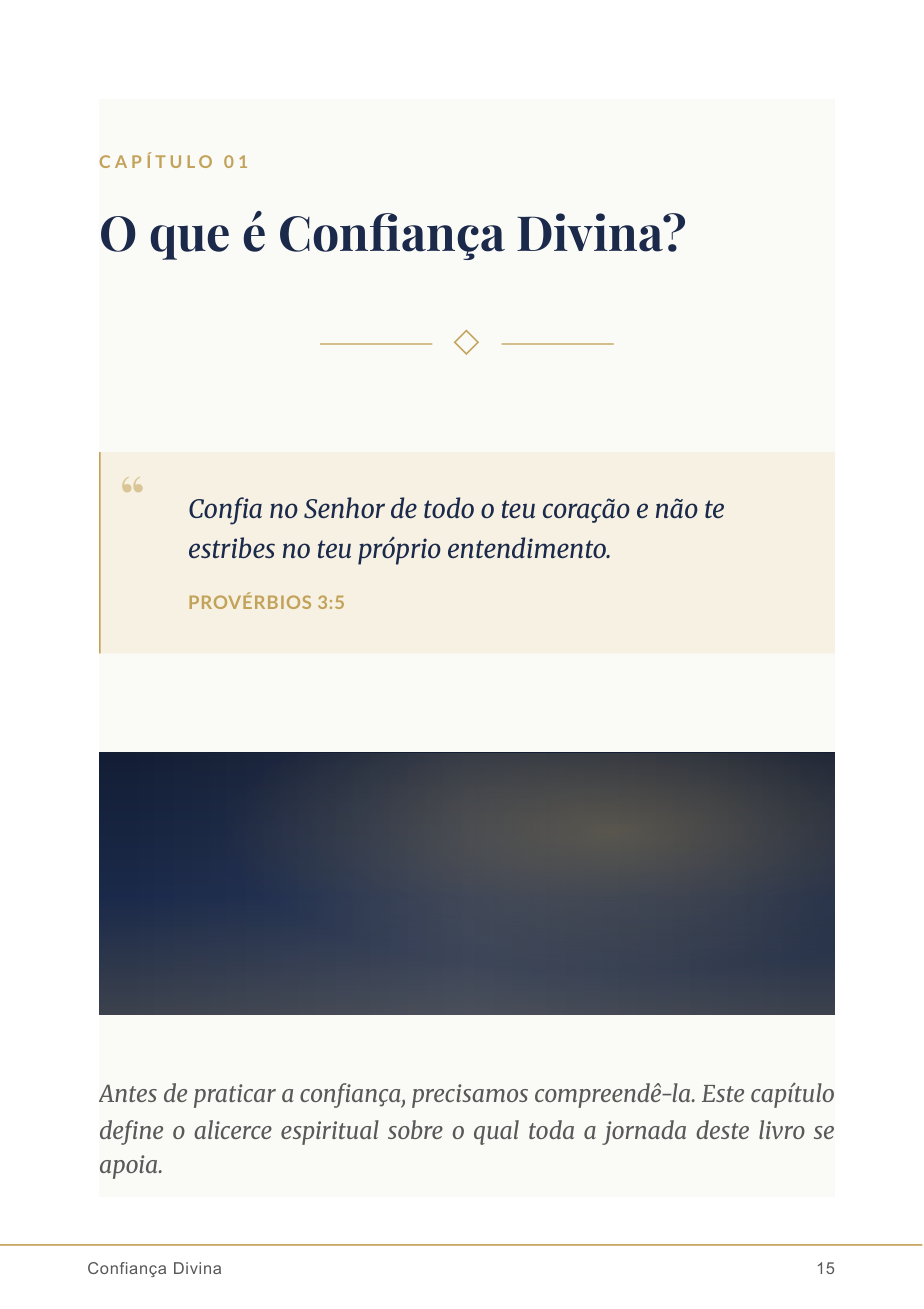 Abertura do capítulo 1: O que é Confiança Divina?